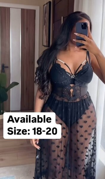 Women's beautiful black nightgown