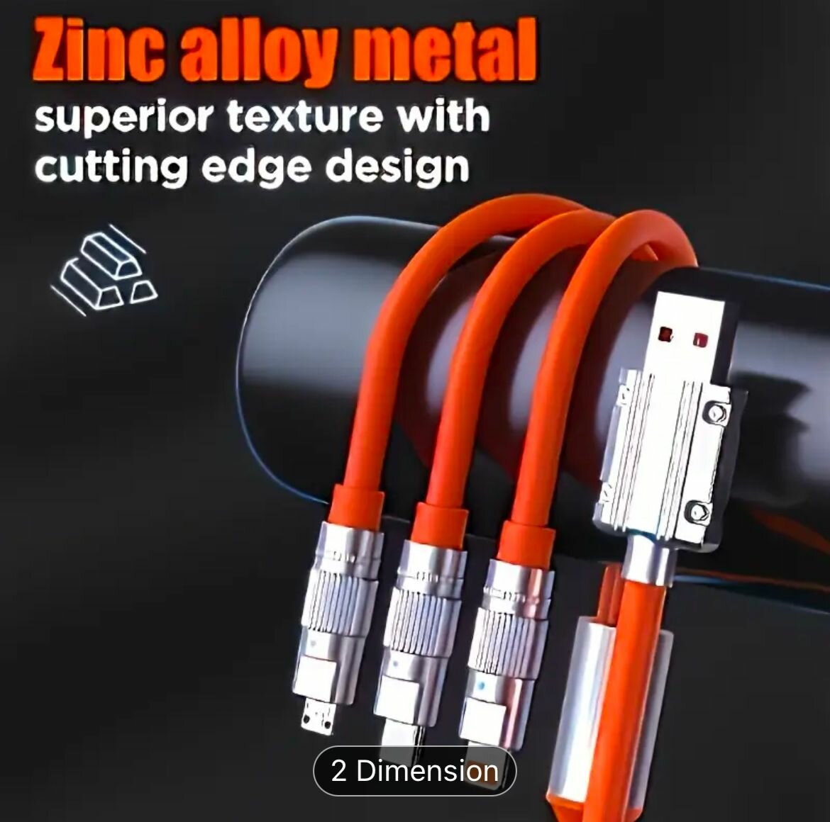 Câble USB 3-en-1 Magnétique