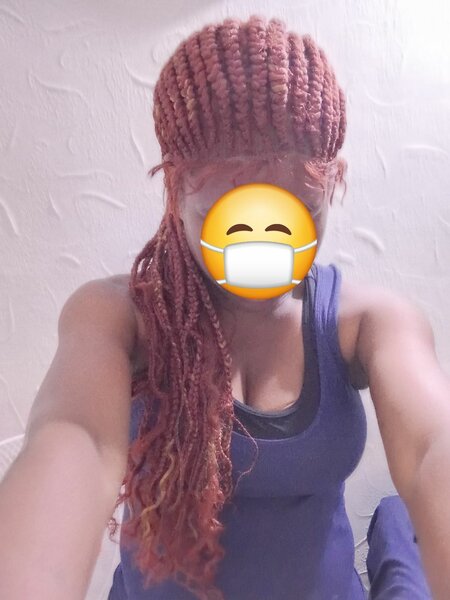 Perruque natte sans colle