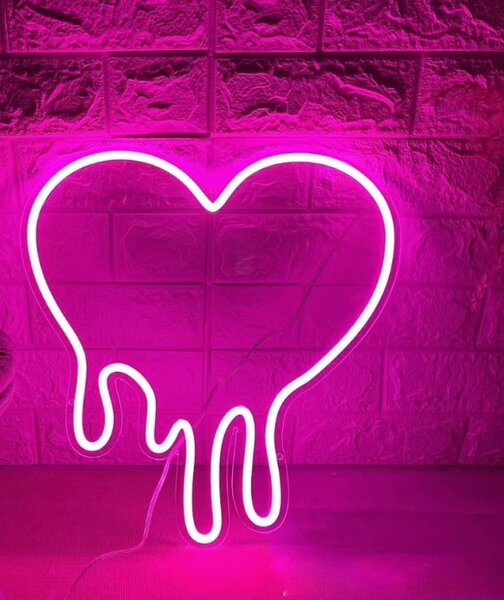 Néon Coeur Fondant LED