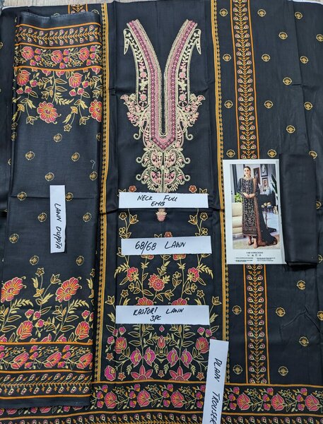 Printed lawn suit