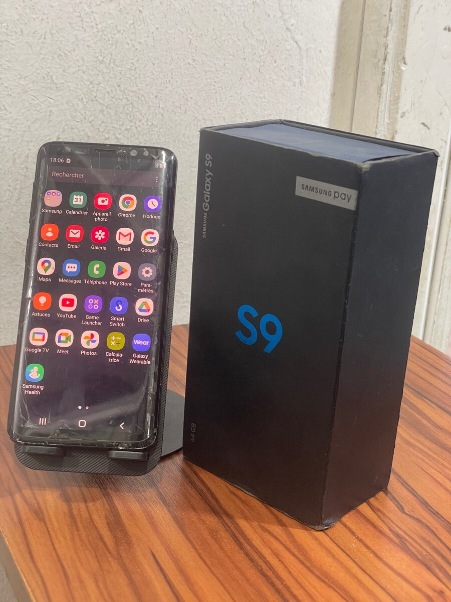 Samsung s9 64gb avec carton