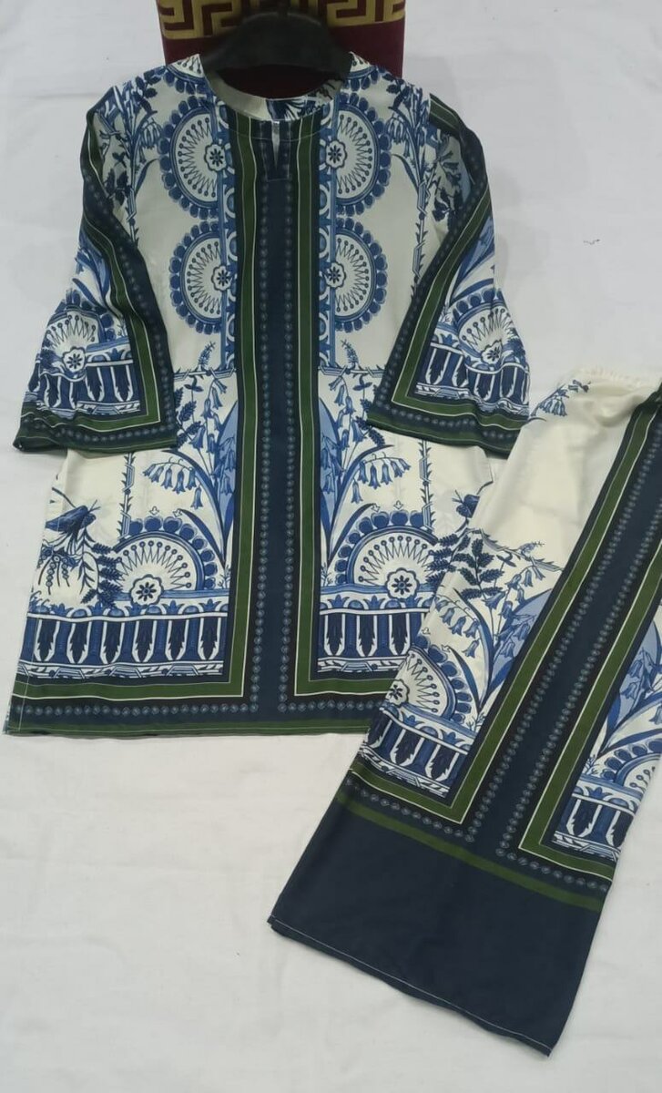 PLAZO DIGITAL PRINTED 2Pc AZMIN