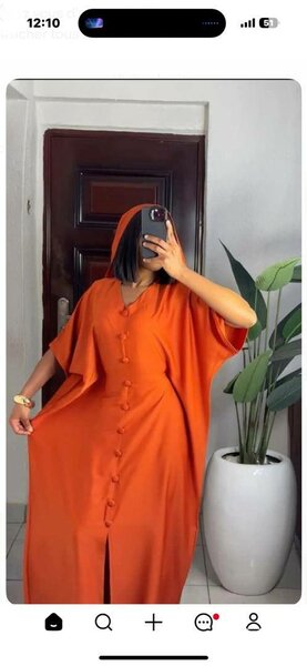 Robe longue ample orange