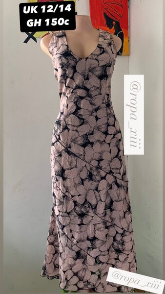 Pink and black dress