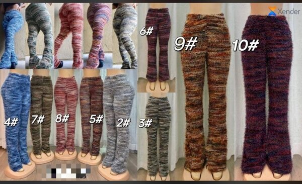 Pantalons tricotés colorés