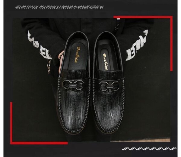 Men's Slip-On Loafers - Casual & Business Moccasins - Black