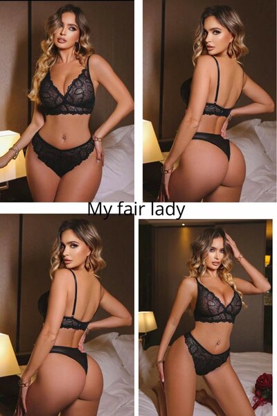 Ensemble de lingerie noire en dentelle