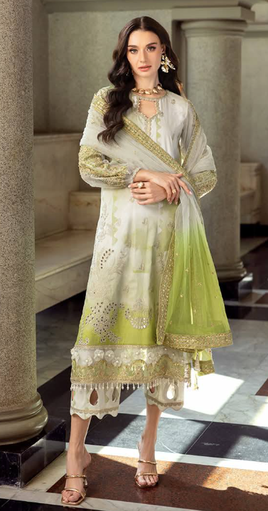 Festive Edition - Unstitched Embroidered Lawn with Handwork & Embroidered Dupatta