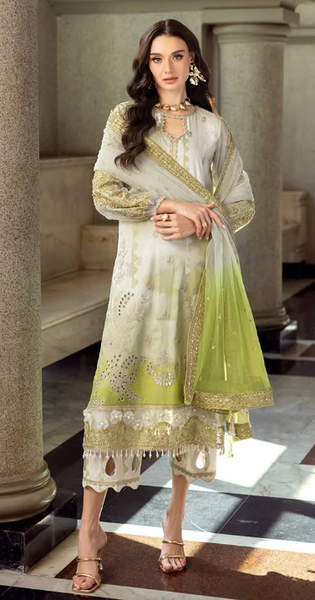 Festive Edition - Unstitched Embroidered Lawn with Handwork & Embroidered Dupatta