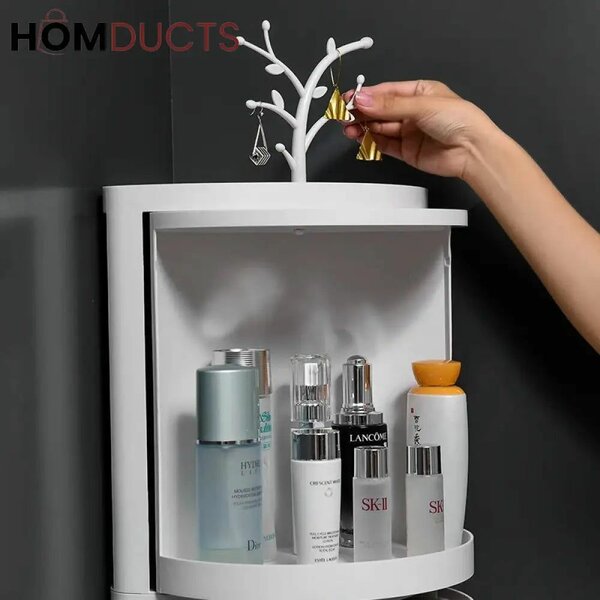 Corner cabinet rotatable