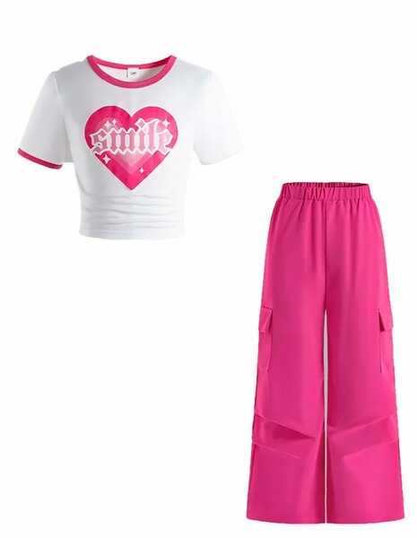 Ensemble T-shirt et Pantalon Rose
