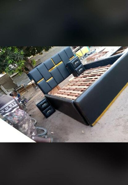 Stylish and high-quality double bed with headboard