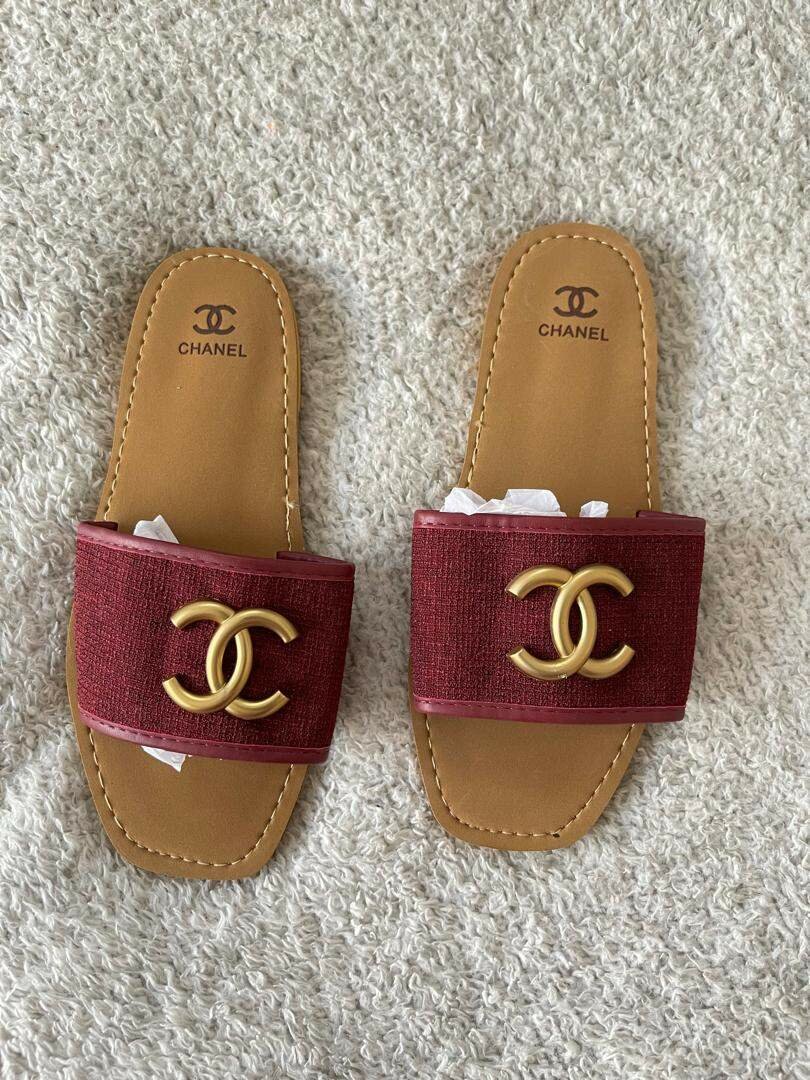 Chanel slipper and lv