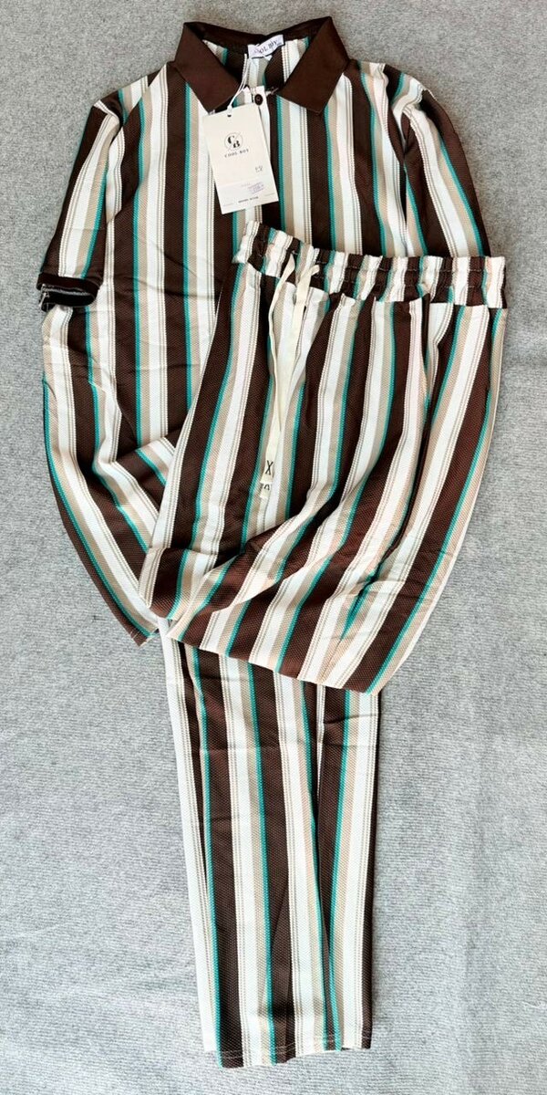 Pyjama rayé en coton doux