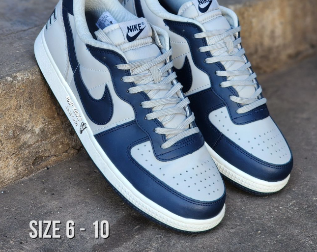 Dark blue white Nike sneakers