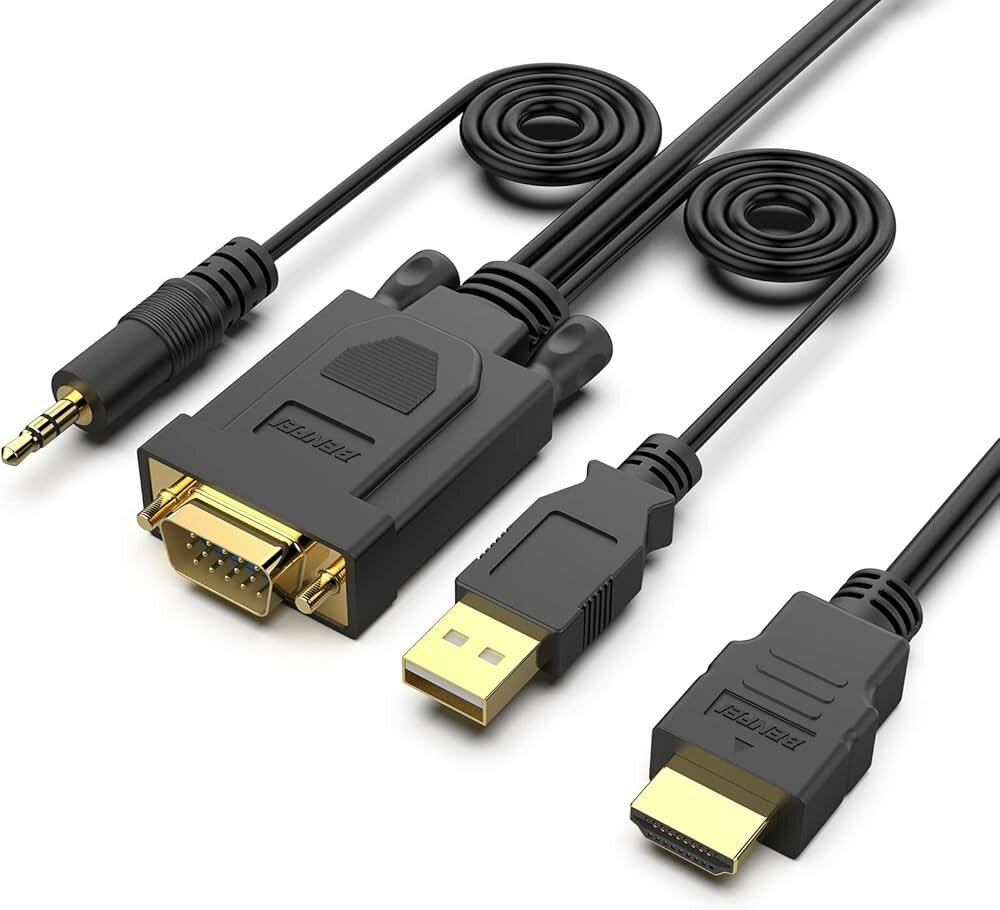 Câble HDMI vers VGA ( audio + usb ) 1,8 mètres