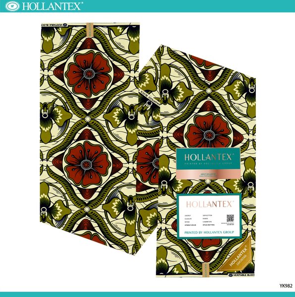 Tissu en wax floral vibrant