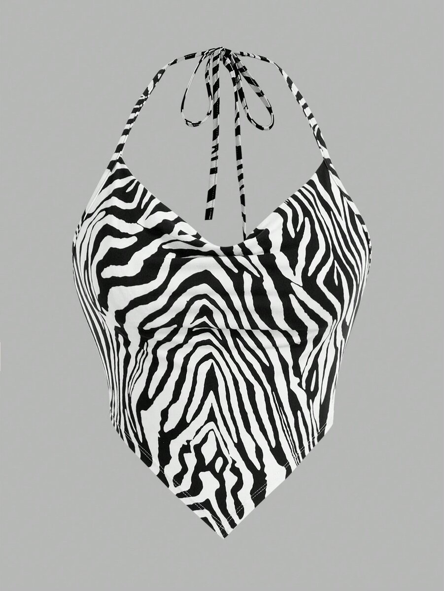 Top dos nu zébré élégant