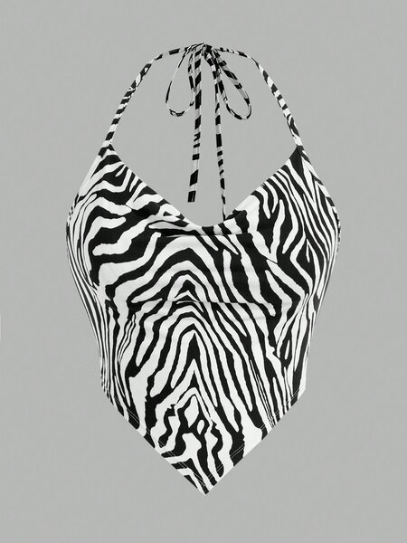 Top dos nu zébré élégant