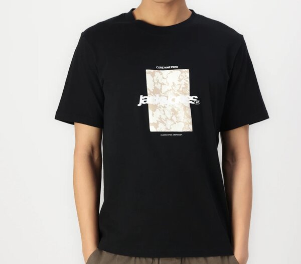 T-shirt noir graphique homme