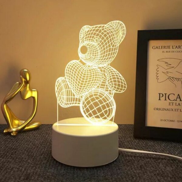 Lampe 3D LED Ours