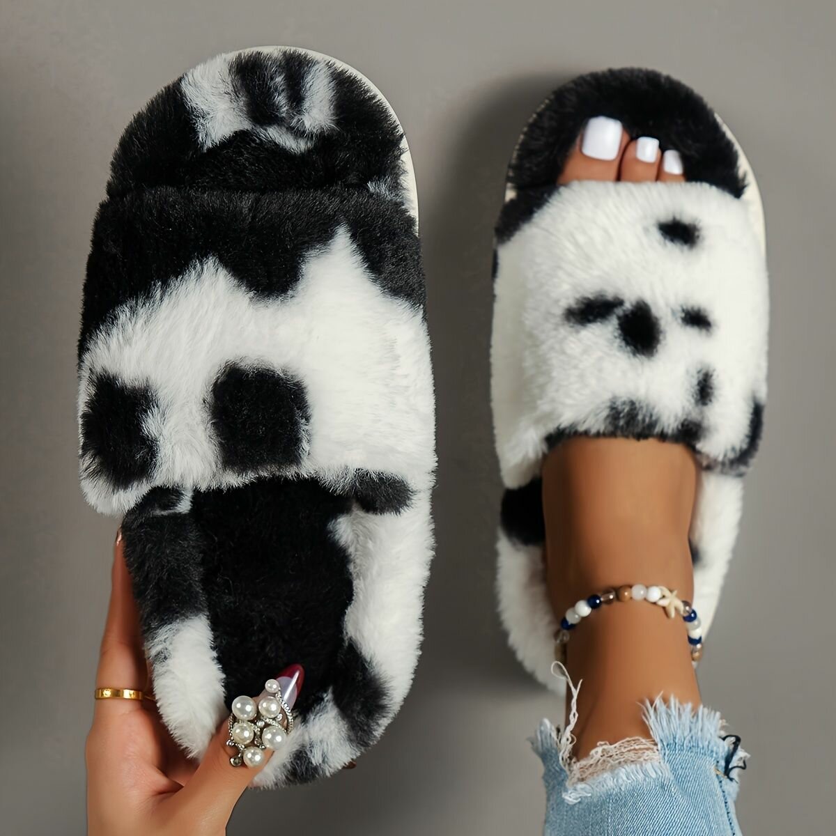 Chaussons Femme Fluffy Confort