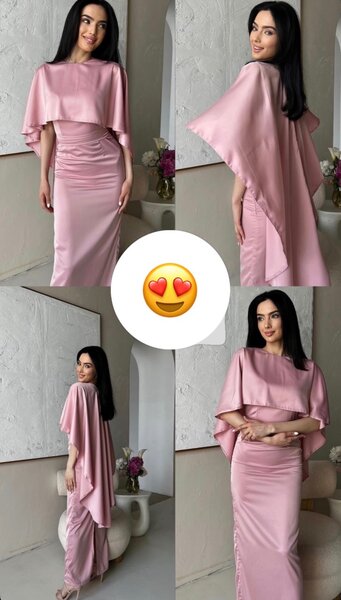 Нежное платье с кейпом