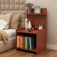 Modern Bedside table with open storage box bedroom side table multifuncional wooden bookcase