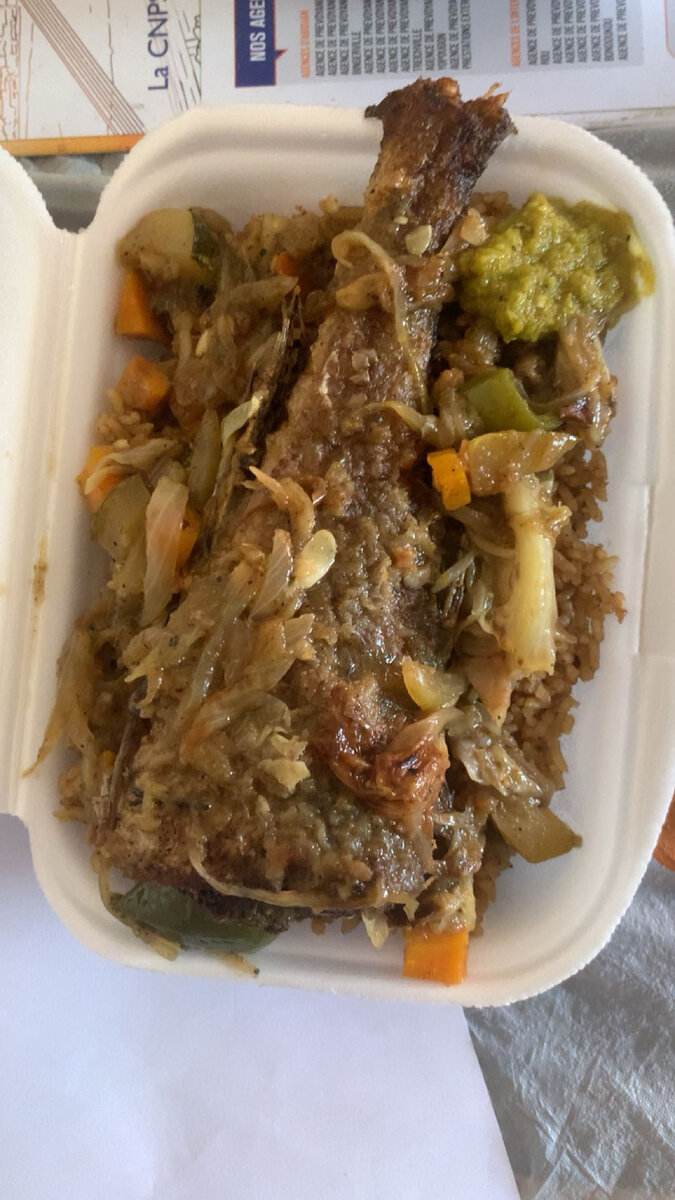 Plat de Riz viande et poisson