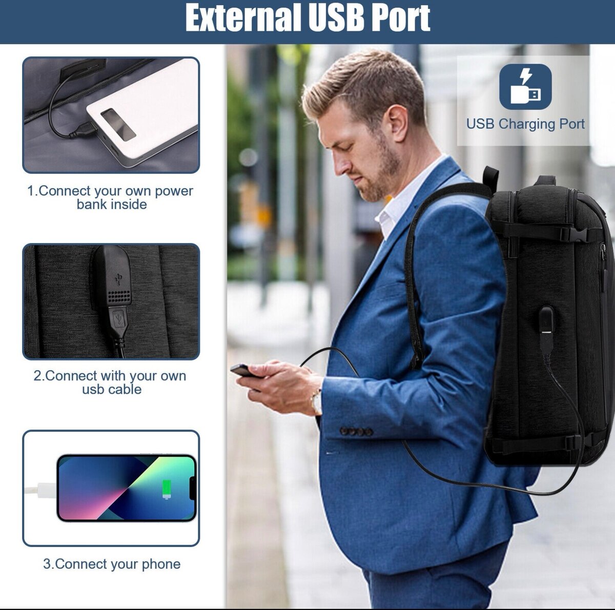 Sac A Dos - Port De Charge - USB