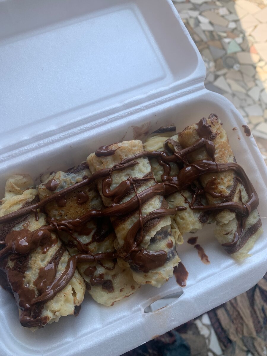 Crêpes sucrées au chocolat