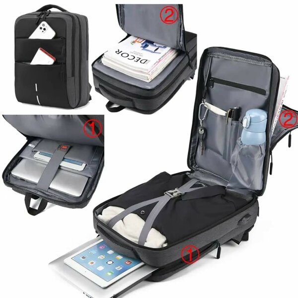 Sac à dos anti-vol USB