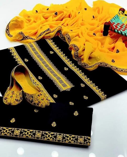 3pc unstitched Cotton suit