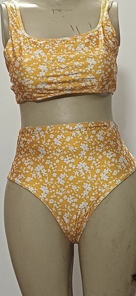 Maillot de bain floral jaune