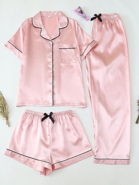 Pyjama en satin pour femmes