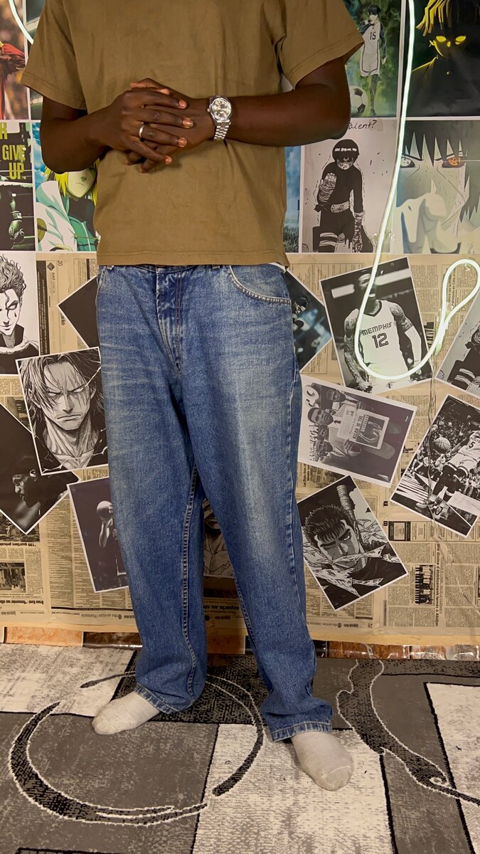 Jean large homme décontracté