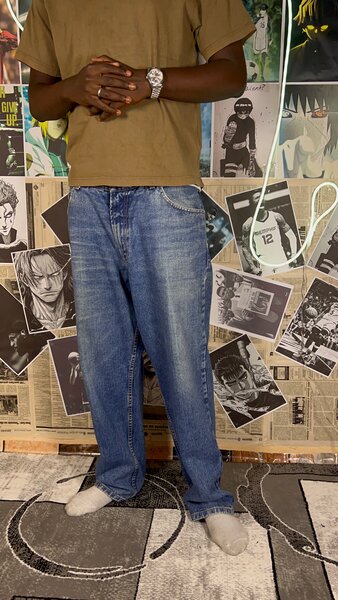 Jean large homme décontracté