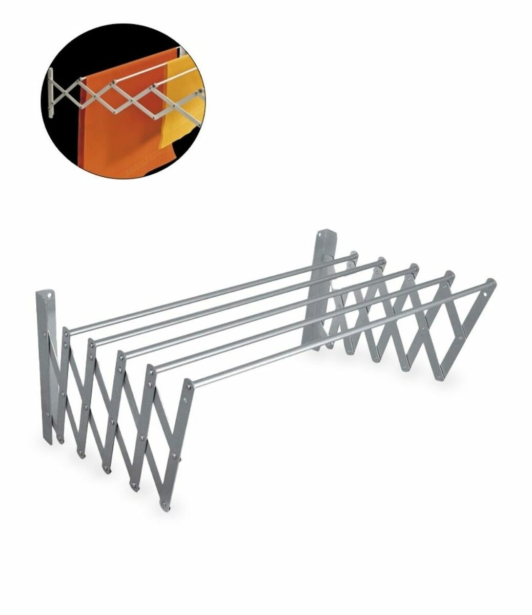 WALL-MOUNTED FOLDABLE EXTENDABLE ALUMINUM CLOTHES AIRER