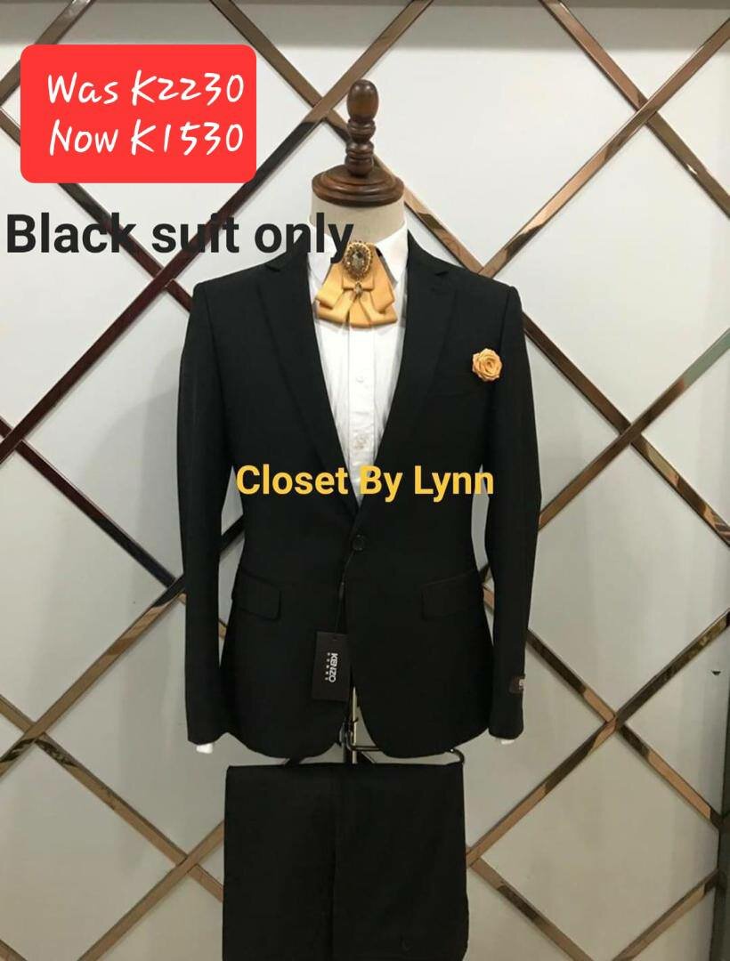 black men's suit