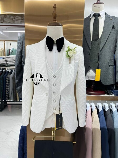 Elegant men's suit white