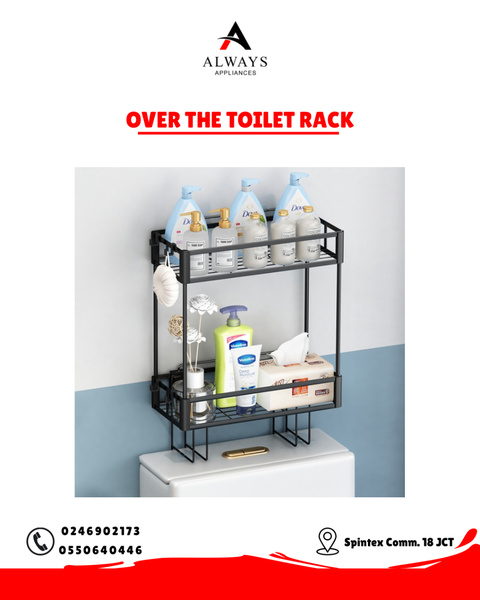2 Tier Over The Toilet Rack