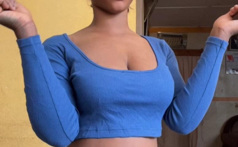 Top court femme rayé