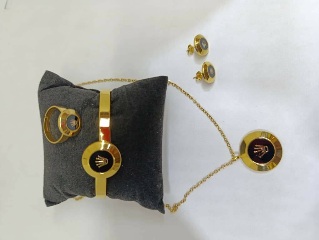 Boucles d'oreilles bague chaîne et gourmette