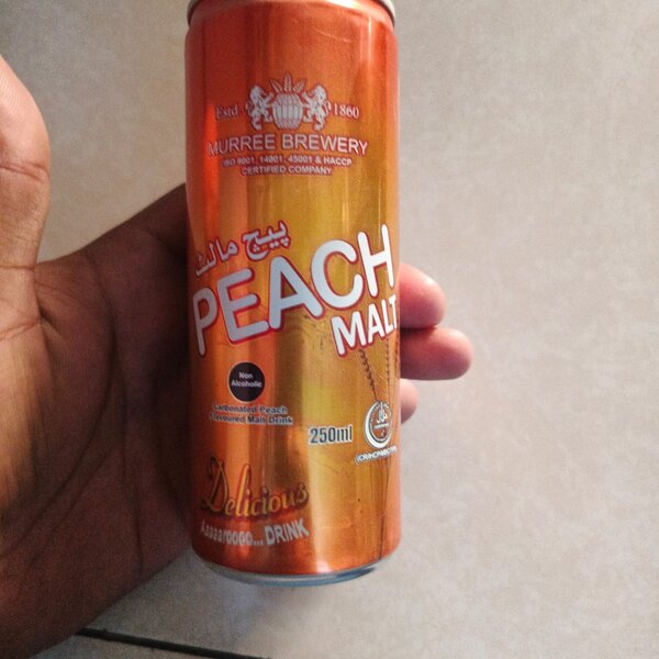 Peach malt can