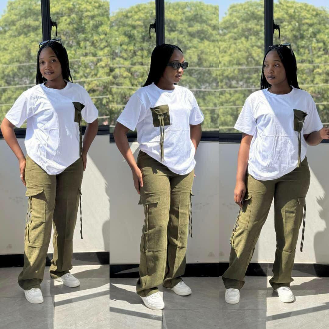 Women's 2-piece suit, T-shirt and pants