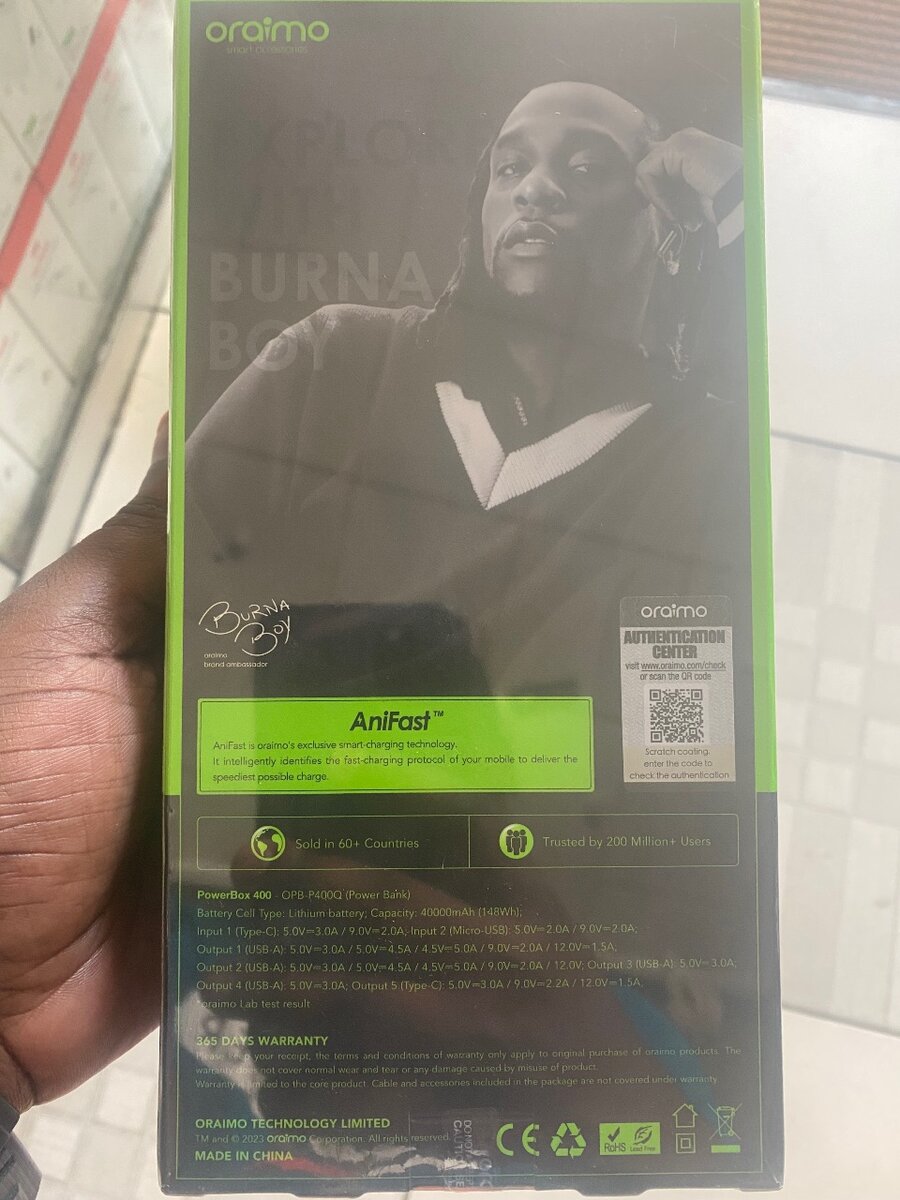 Oraimo power bank p400q