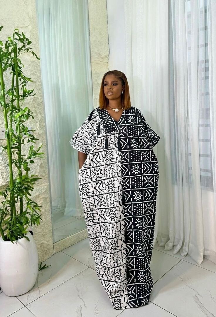 Side gathers dress, boubou and flare dress