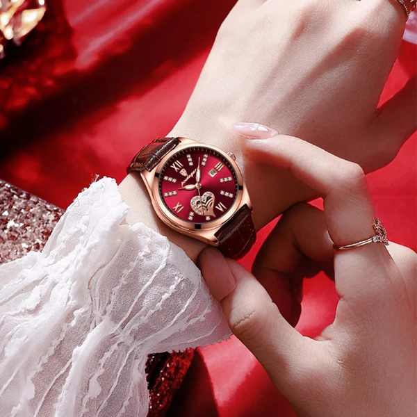 Montre Femme Élégante Rouge