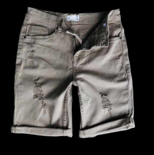 Classic Thrifted Denim Shorts Gray